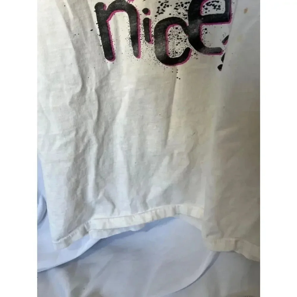 Vintage 80s/90s Nike rare sugar & spice & everything nice‎ white tshirt size M